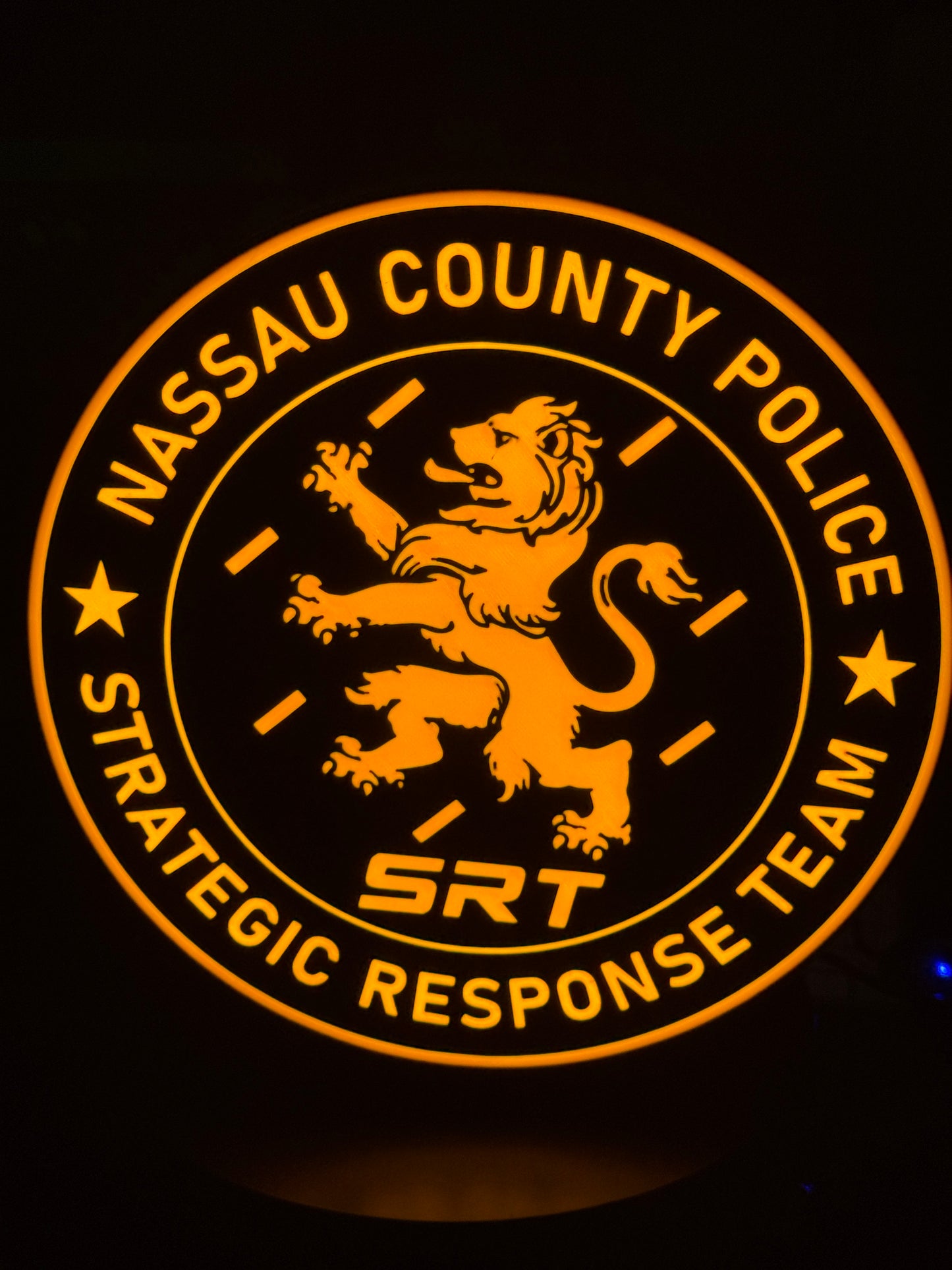 Nassau County Police SRT Patch LED Light